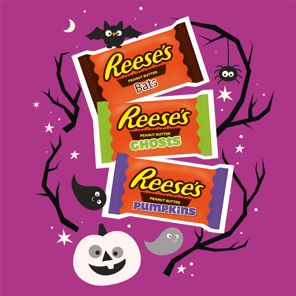 Reese's Halloween Assortment - Pumpkins, Ghosts & Bats 9oz