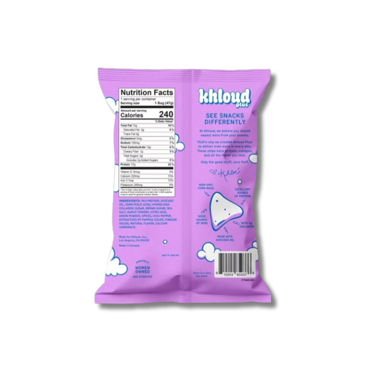 Khloud Plus Collagen Protein Chips - Sweet Heat 1.6oz Snack Size