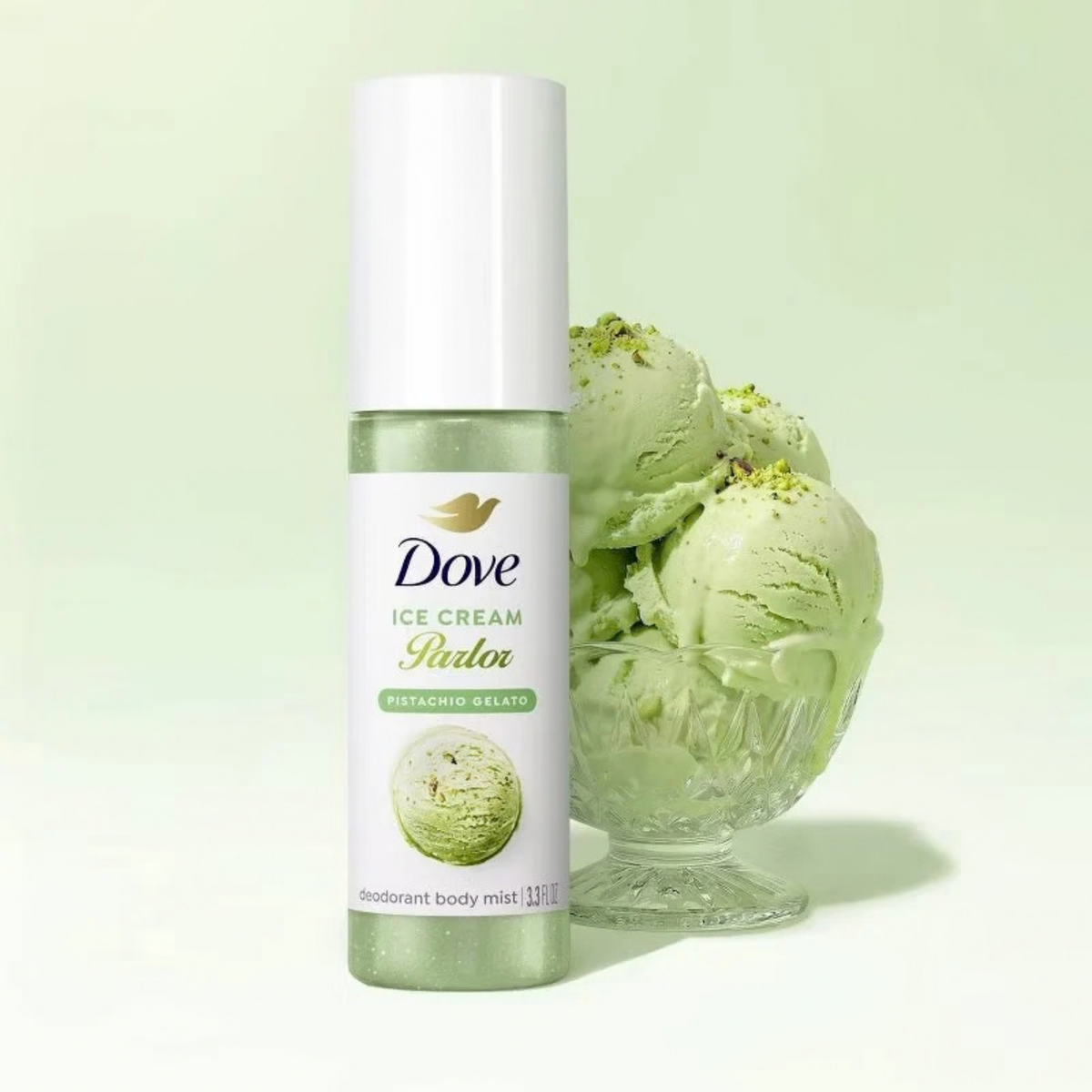 Dove Ice Cream Parlour Deodorant Body Mist - Pistachio Gelato