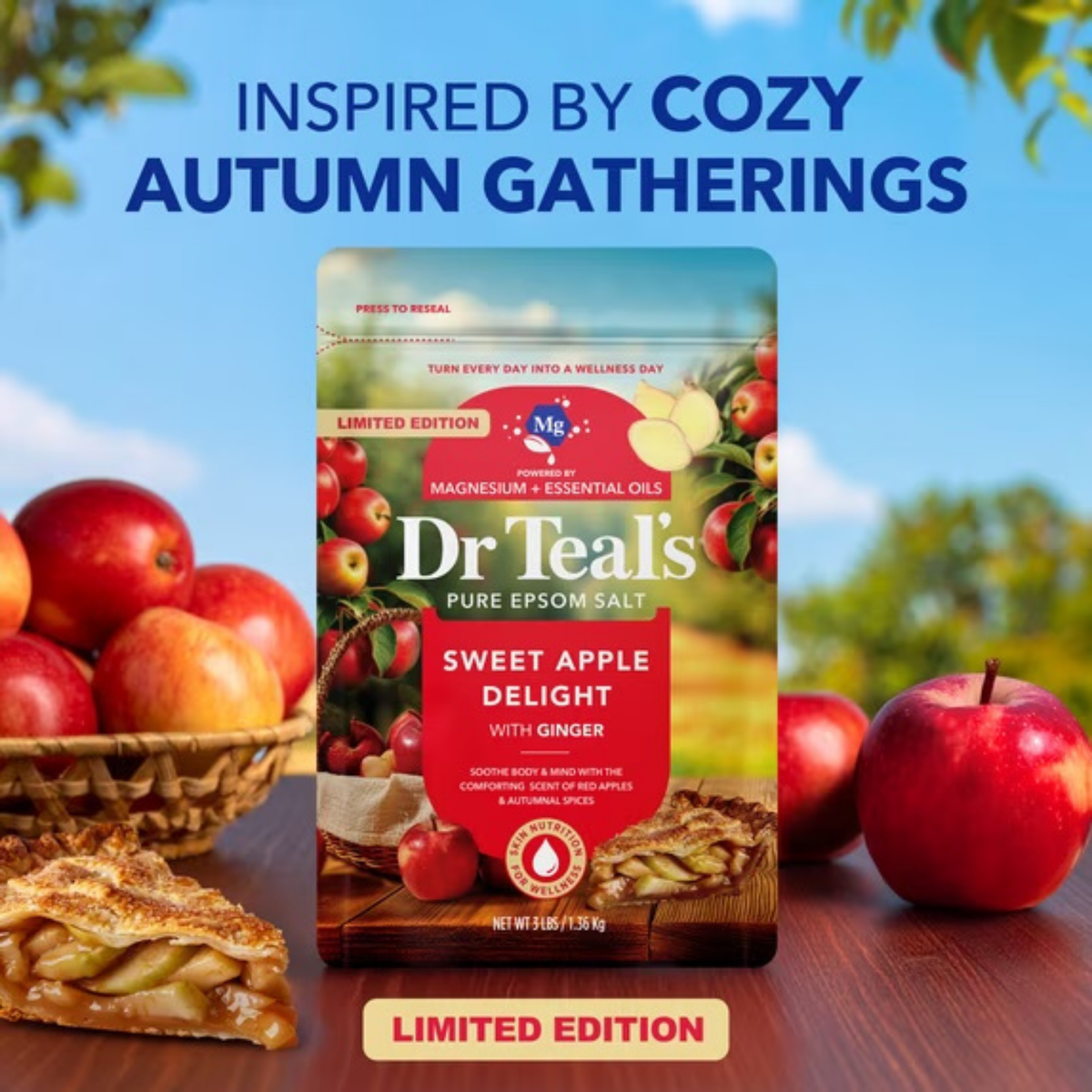 Dr Teals Epsom Salt - Sweet Apple Delight With Ginger