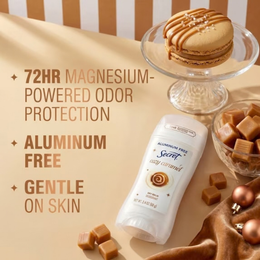 Secret Aluminium Free Dry Solid Deodorant - Cozy Caramel