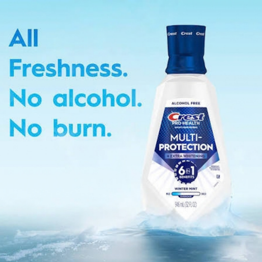 Crest 3D White Pro Health Multi-Protection Mouthwash - 32floz