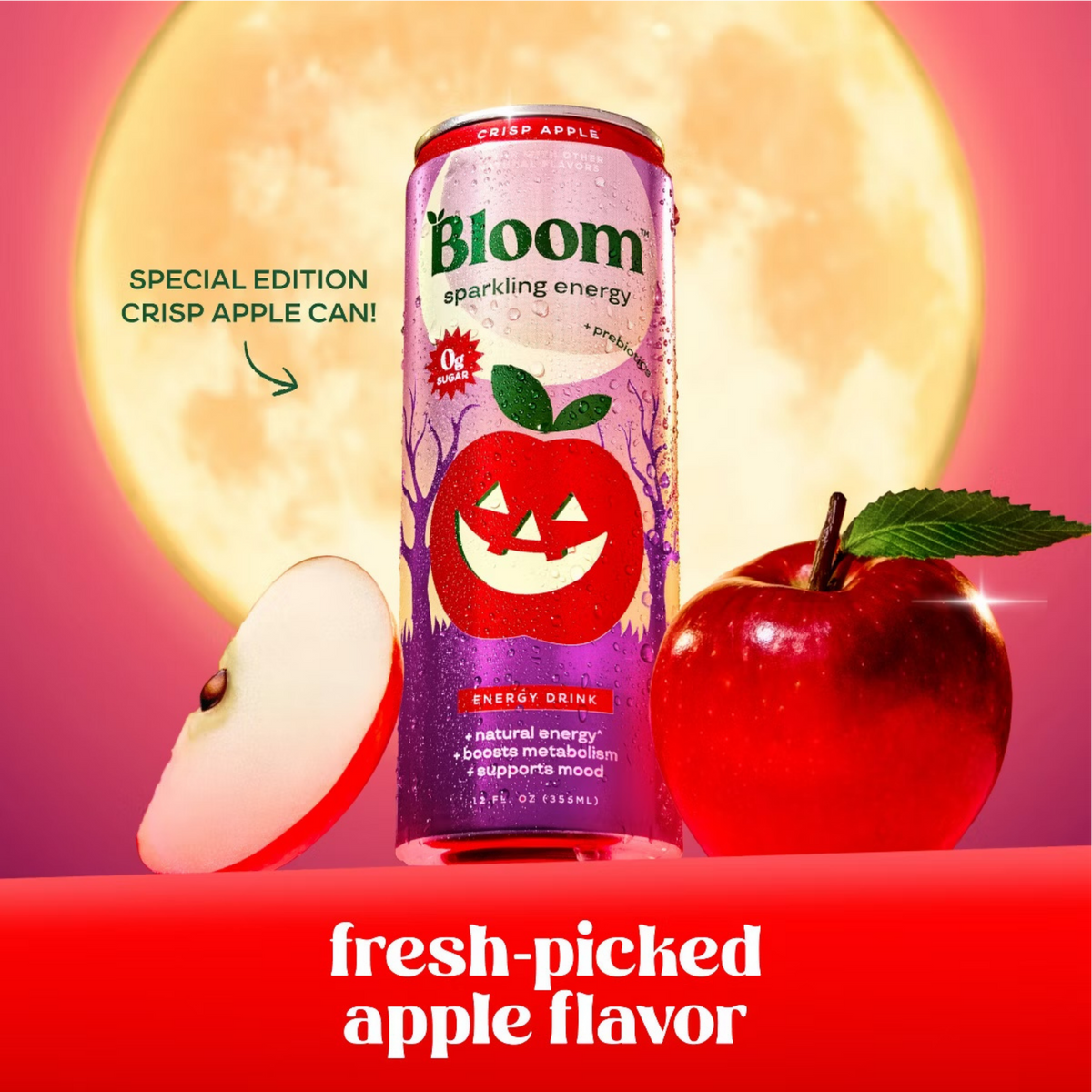 Bloom Sparkling Energy Drink - Crisp Apple