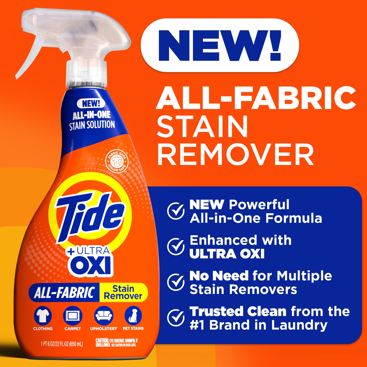 Tide + Ultra Oxi Fabric Stain Remover