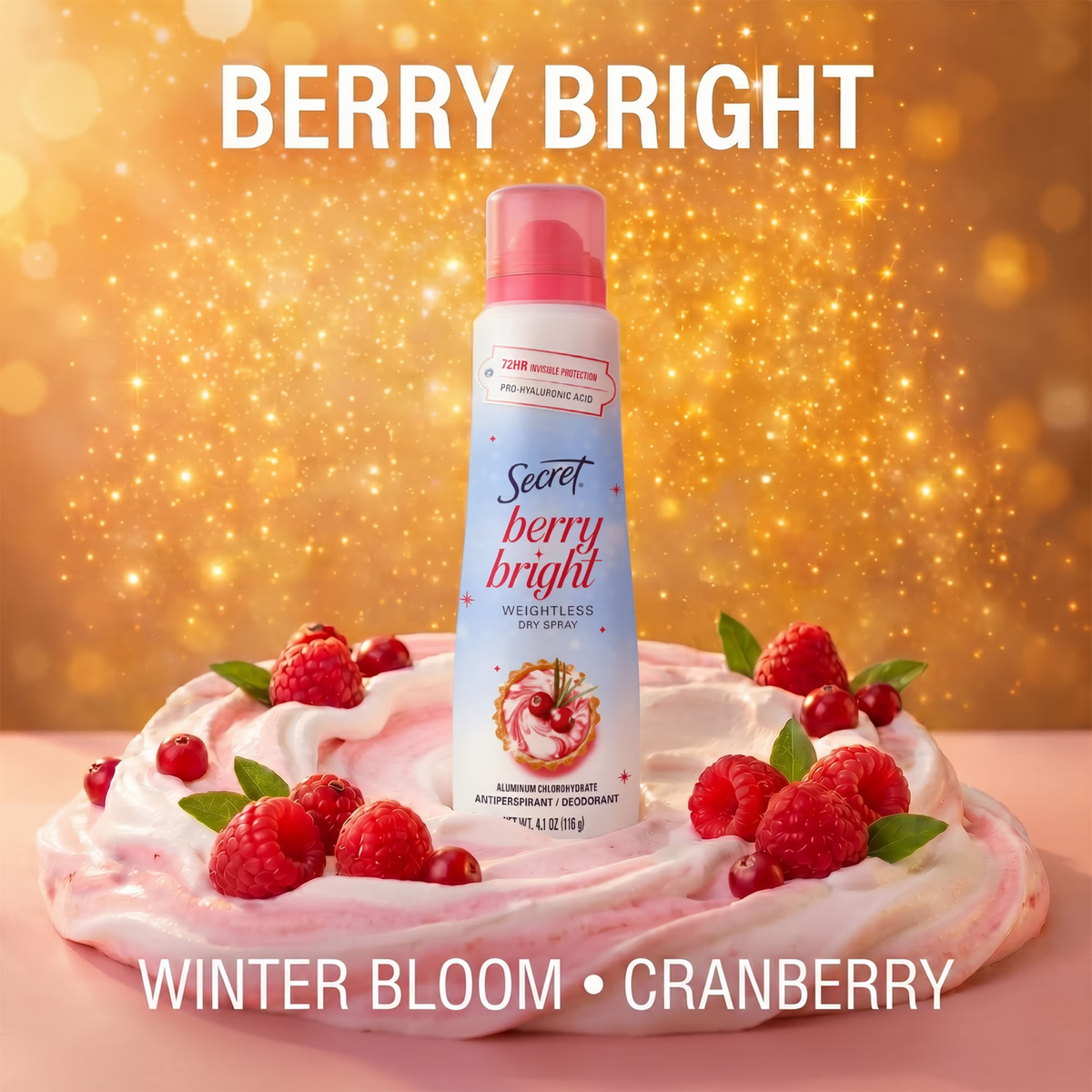 Secret Weightless Dry Spray - Berry Bright