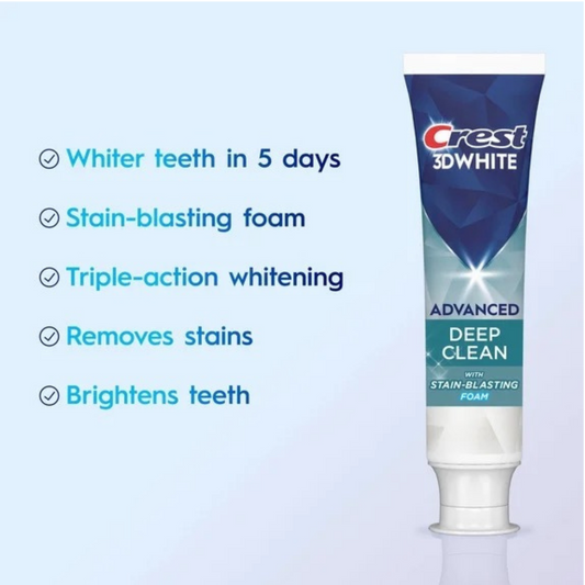 Crest 3D White Advanced Teeth Whitening Toothpaste - Deep Clean