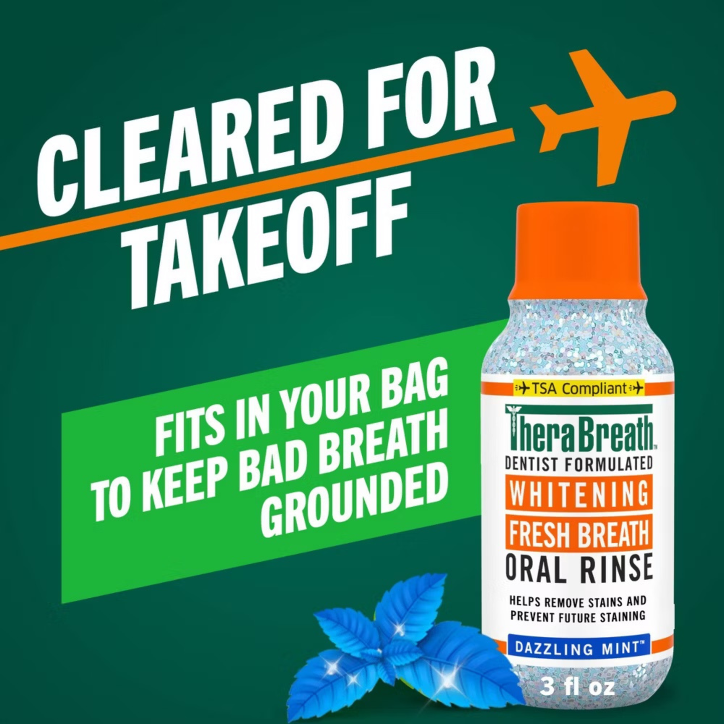 TheraBreath Mouthwash Mini - Dazzling Mint