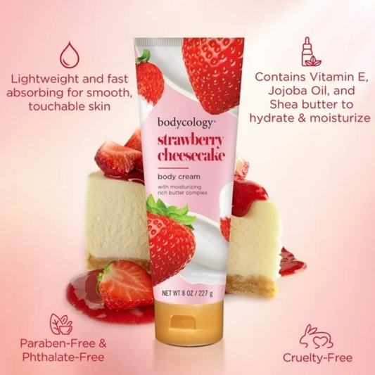 Bodycology Shea Butter Body Cream - Strawberry Cheesecake