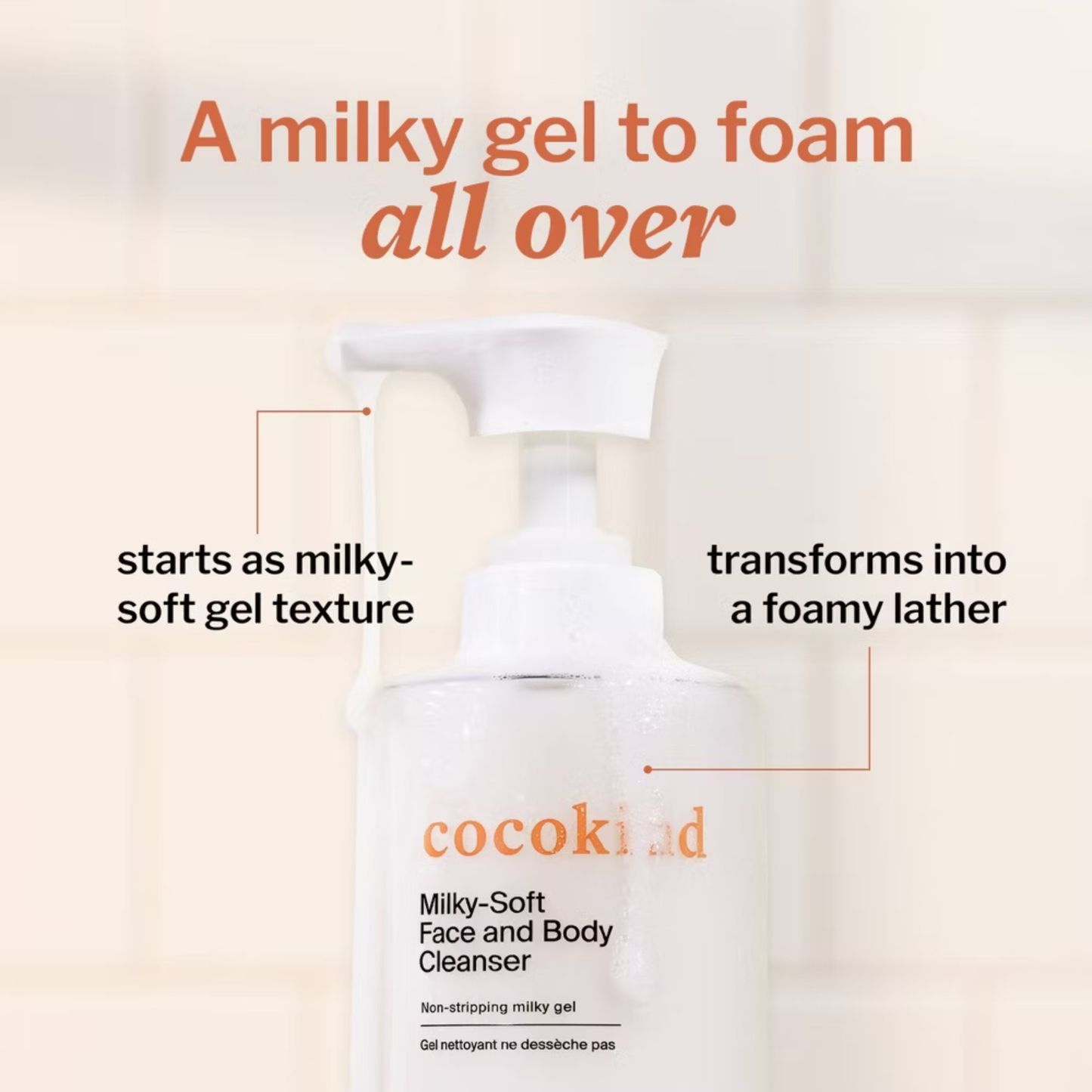 Cocokind Ceramide Milk Face & Body Cleanser
