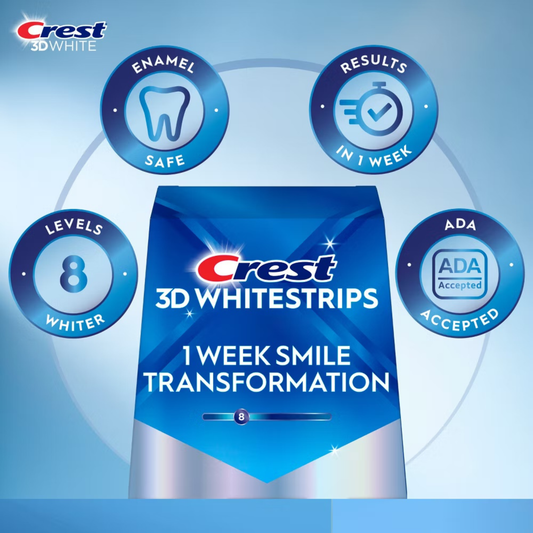 Crest 3D Whitestrips Teeth Whitening Kit - 1 Week Smile Transformation (14 treatments)