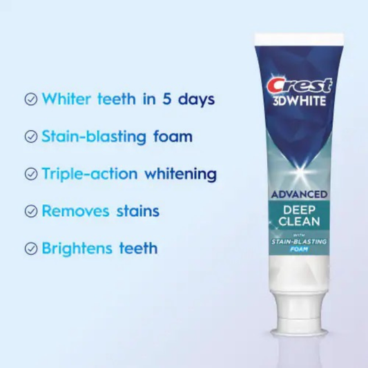 Crest 3D White Advanced Teeth Whitening Toothpaste - Deep Clean (2 pack)