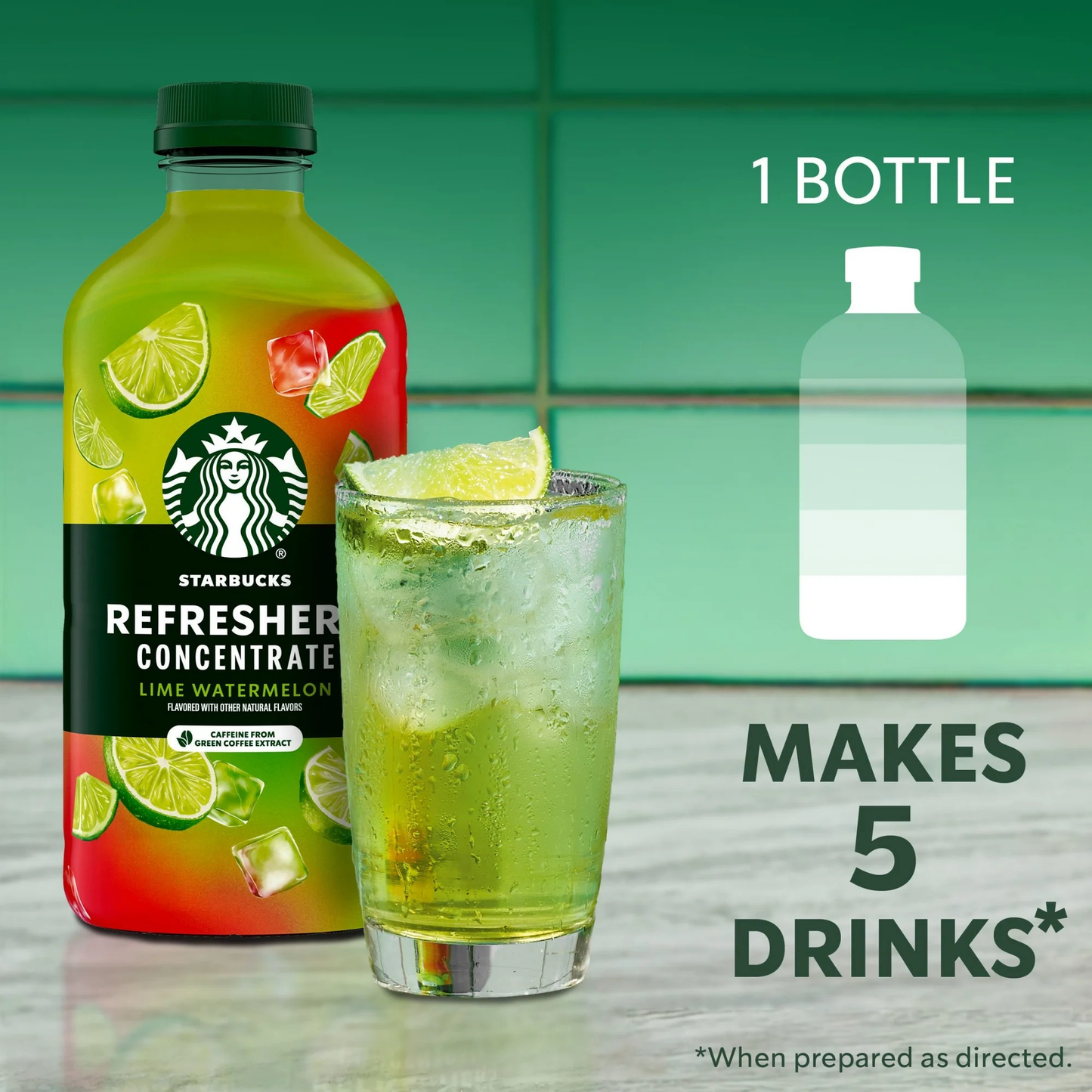 Starbucks Refreshers Concentrate Drink - Lime Watermelon