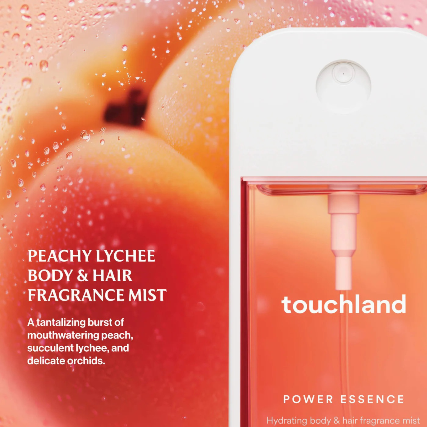 Touchland Power Essence Body & Hair Fragrance Mist - Peachy Lychee