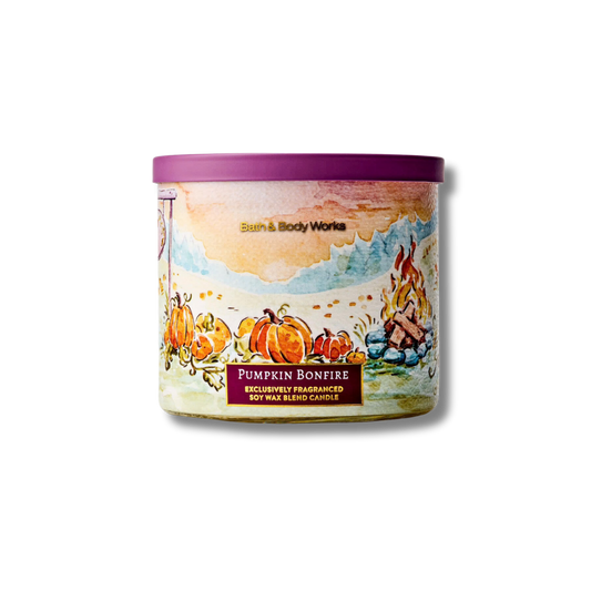 Bath & Body Works 3 Wick Candle - Pumpkin Bonfire