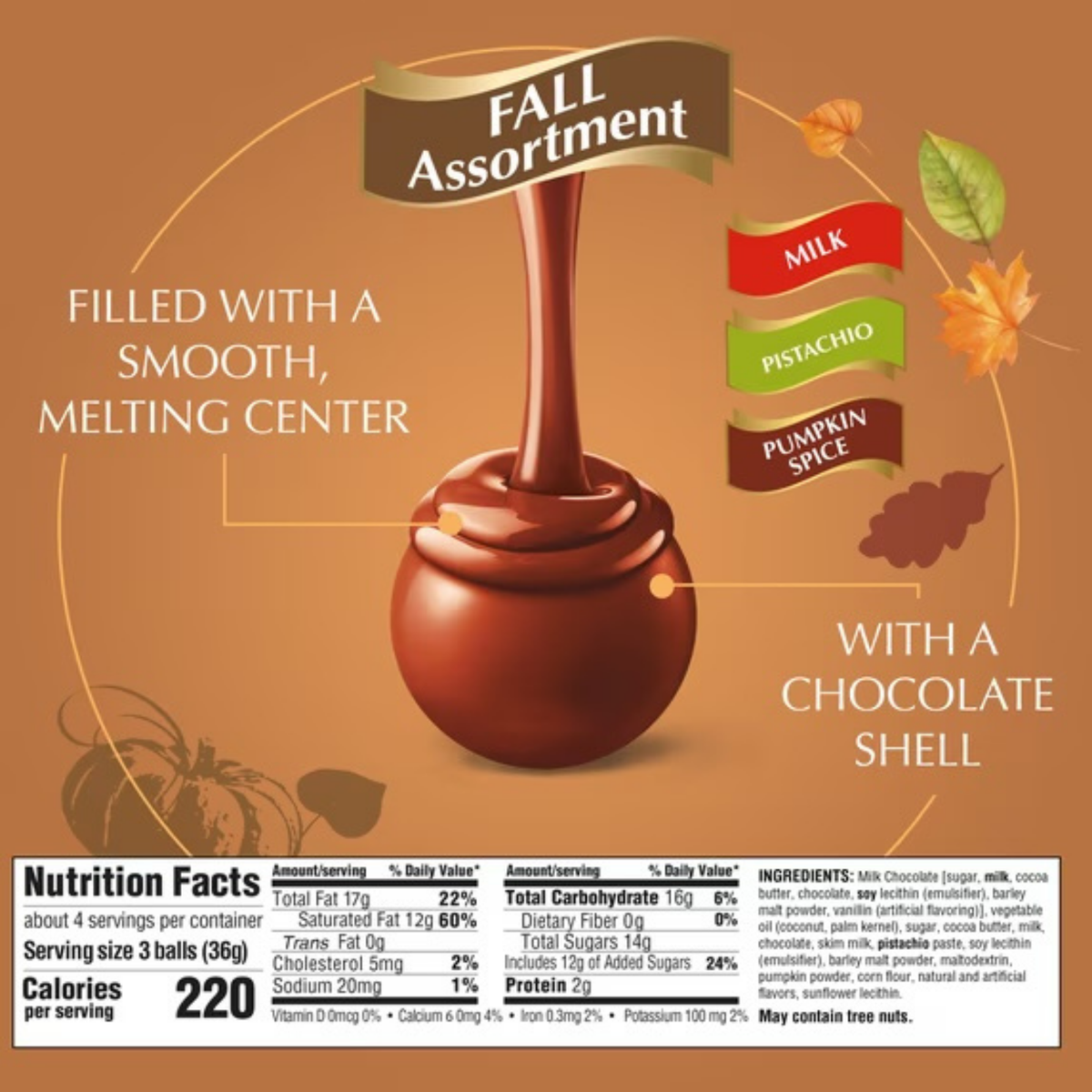 Lindt Milk Chocolate Truffles - Pumpkin Spice