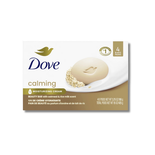 Dove Calming Beauty Bar Soap - Oatmeal Rice Milk 4pk