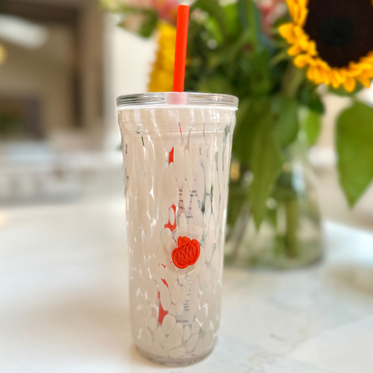 Starbucks Pumpkin Spice Latte Glass Cup 16oz