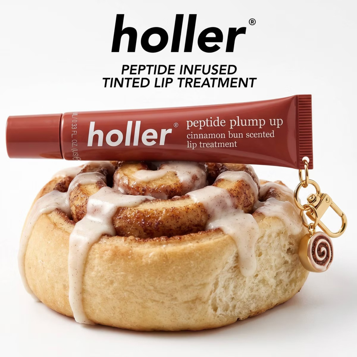 Holler Peptide Plump Lip Balm - Cinnamon Bun