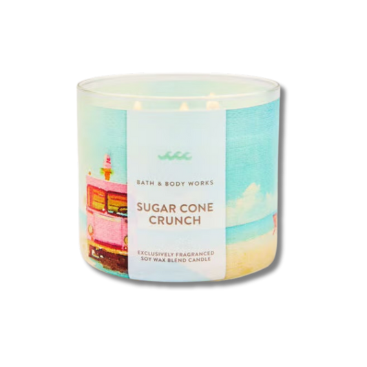 Bath & Body Works 3 Wick Candle - Sugar Cone Crunch
