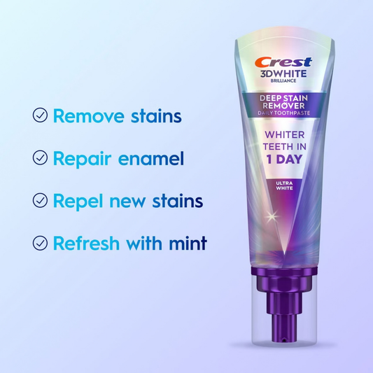 Crest 3D White Deep Stain Remover Daily Toothpaste - Ultra White 3.1oz