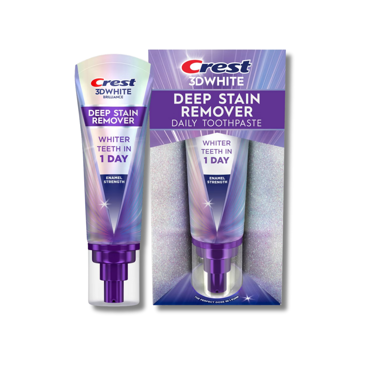Crest 3D White Deep Stain Remover Daily Toothpaste - Enamel Strength 3.1oz