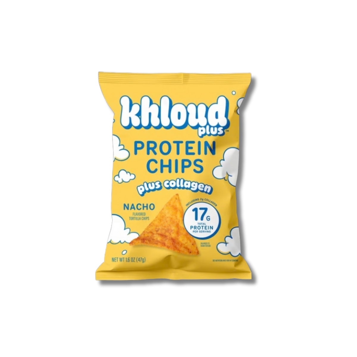 Khloud Plus Collagen Protein Chips - Nacho 1.6oz Snack Size