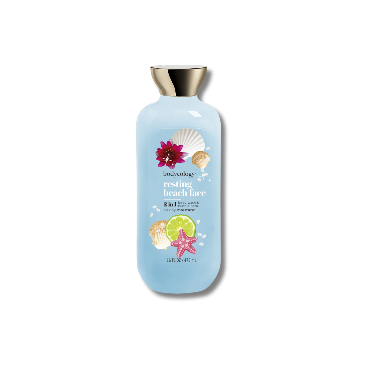 Bodycology 2 in 1 Body Wash & Bubble Bath - Resting Beach Face