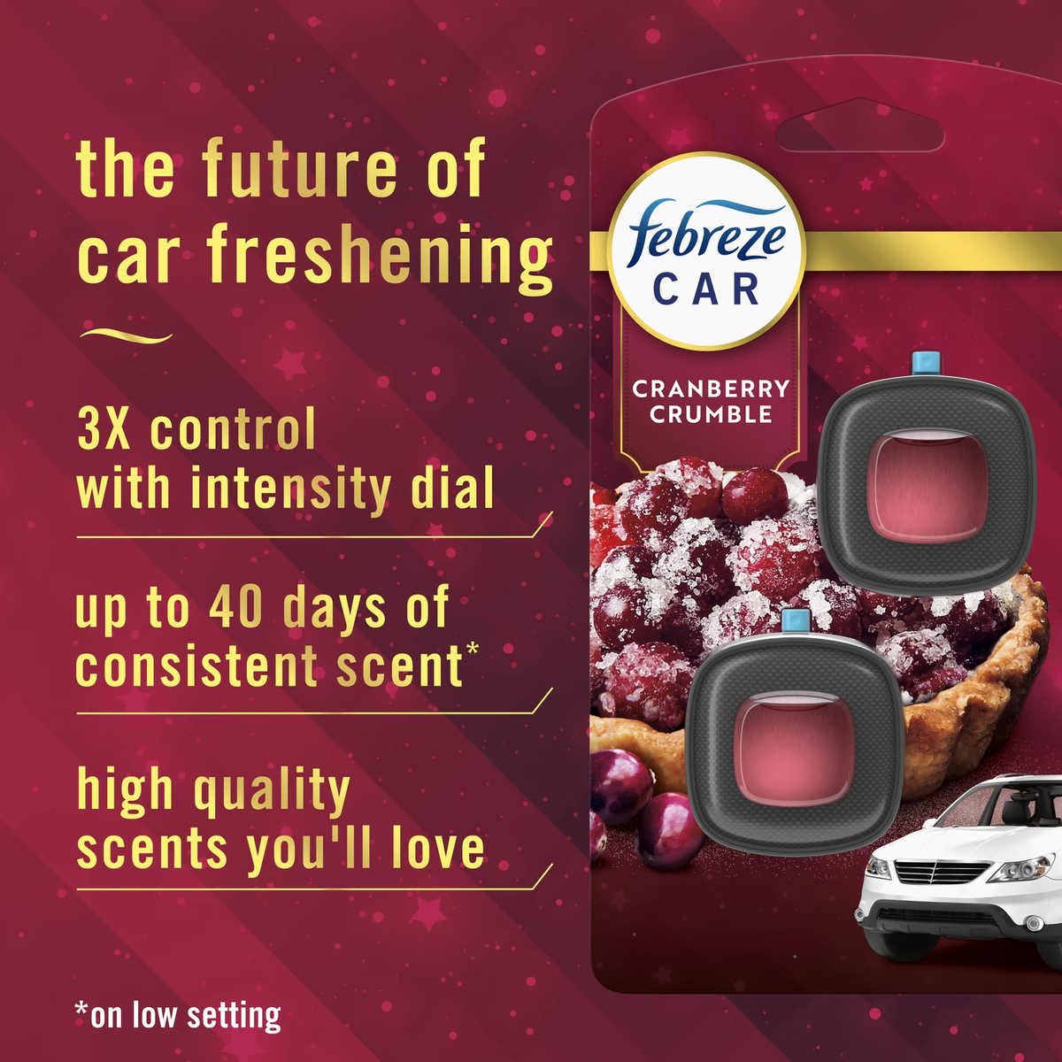 Febreeze Car Air Fresheners - Cranberry Crumble 2 Pack