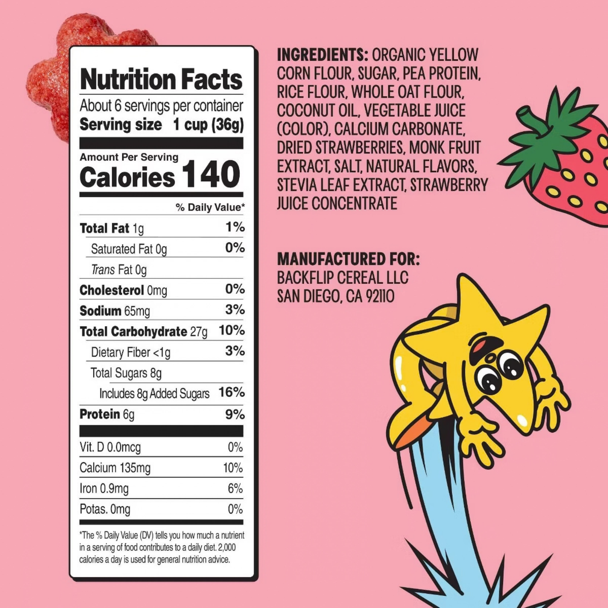 Backflip Cereal - Strawberry Milkshake