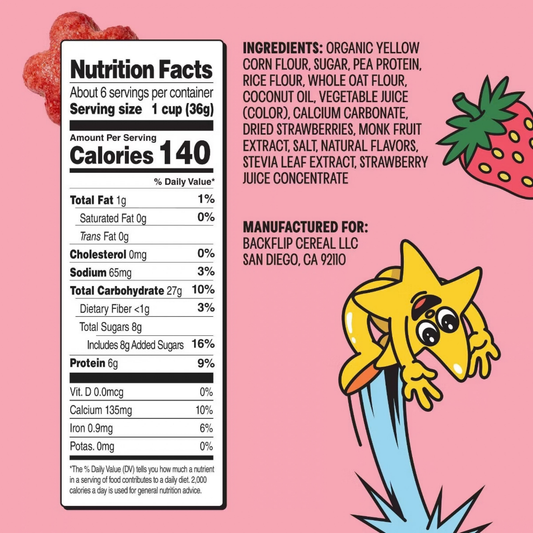 Backflip Cereal - Strawberry Milkshake