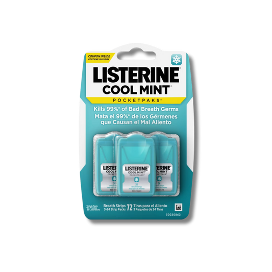 Listerine PocketPaks Portable Fresh Breath Strips - Cool Mint 3pk