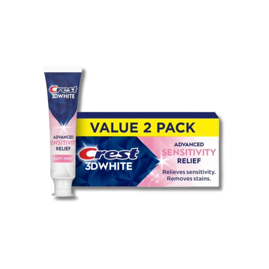 Crest 3D White Advanced Sensitivity Relief Toothpaste - Soft Mint (2 Pack)