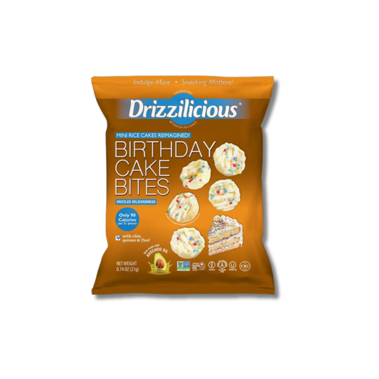 Drizzilicious Mini Rice Cakes - Birthday Cake 0.74oz