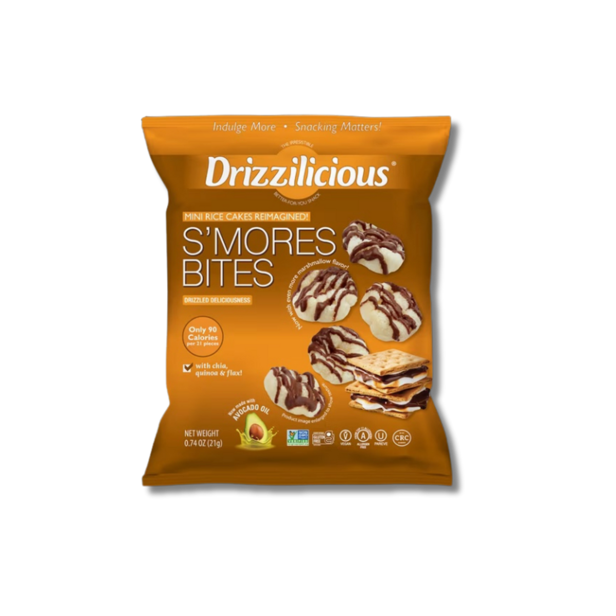 Drizzilicious Mini Rice Cakes - S'mores 0.74oz