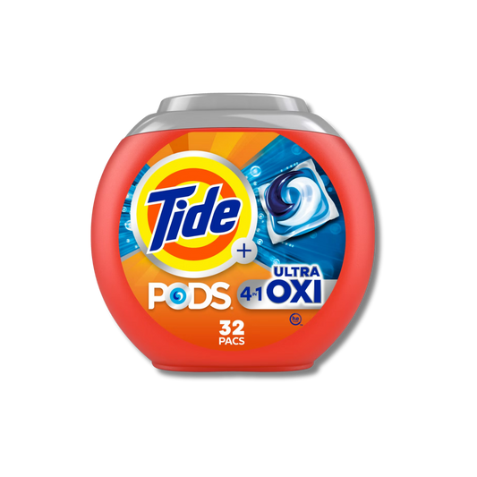 Tide Laundry Detergent Pods - Ultra Oxi 4 in 1 (32 Pack)