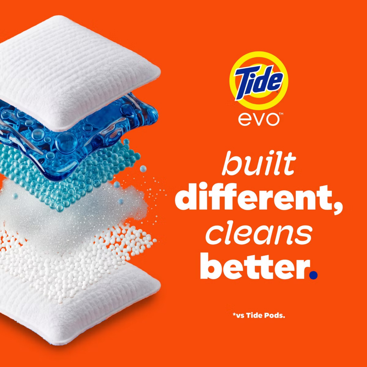 Tide Evo Laundry Detergent Tiles - Spring Blast (16 Count)