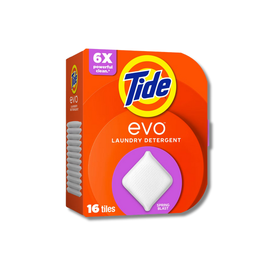 Tide Evo Laundry Detergent Tiles - Spring Blast (16 Count)