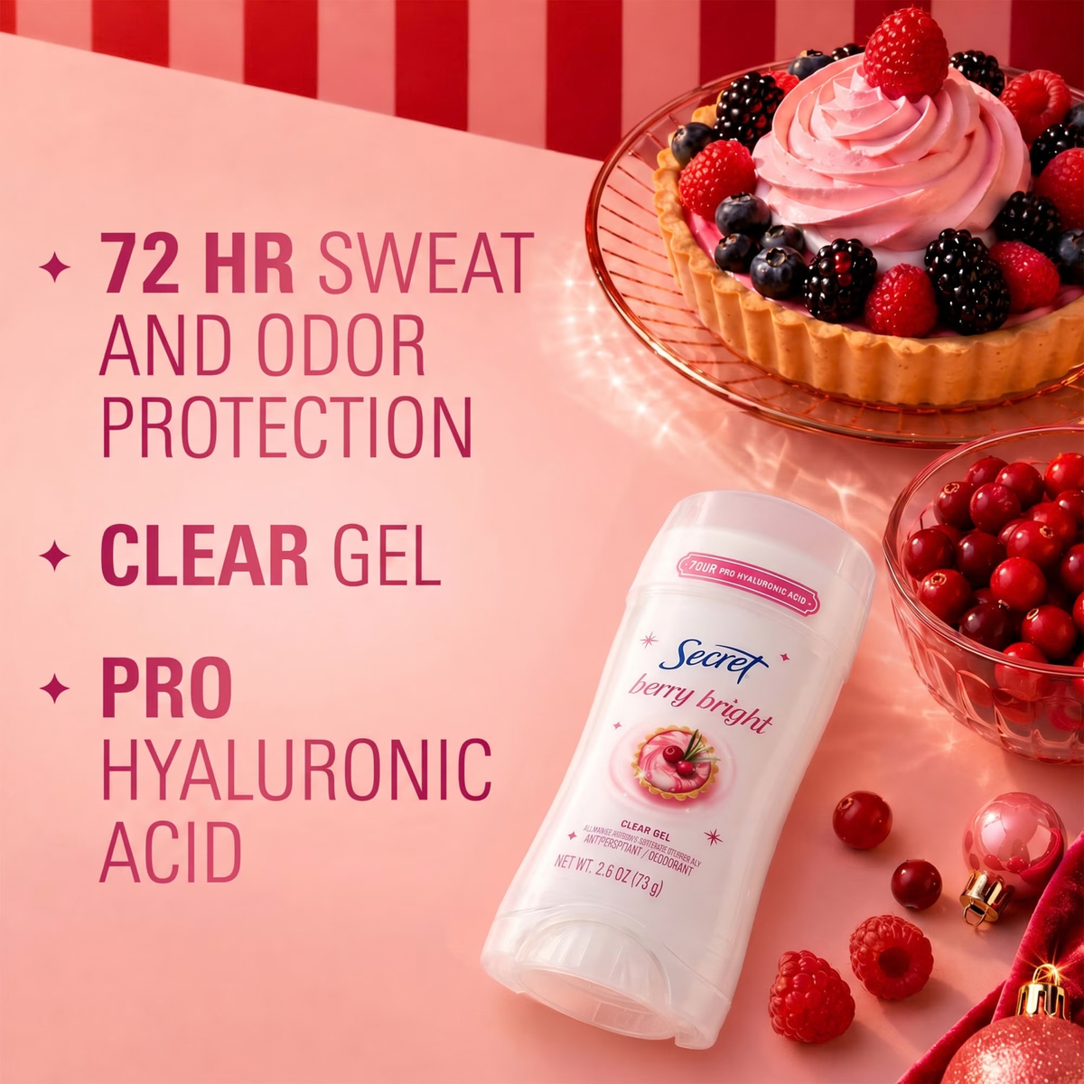 Secret Clear Gel Deodorant - Berry Bright