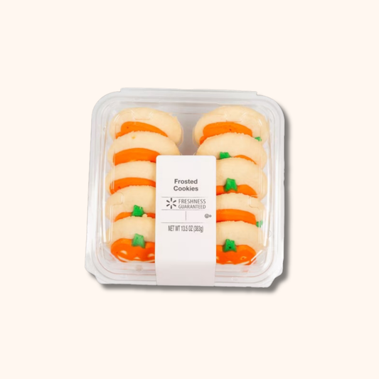 Walmart Sugar Cookies - Pumpkin Frosted