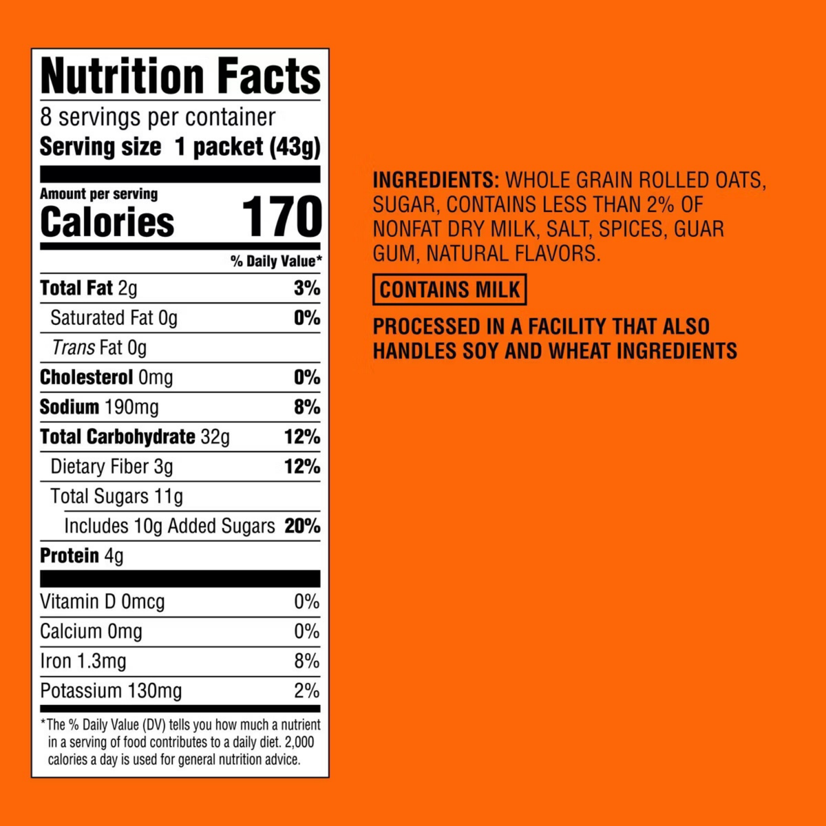 Good & Gather Pumpkin Spice Instant Oatmeal - 8 Packets