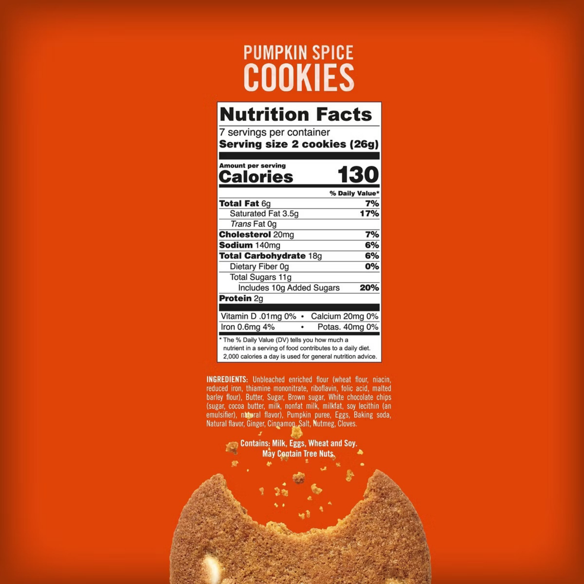Tate's Bake Shop Cookies - Pumpkin Spice