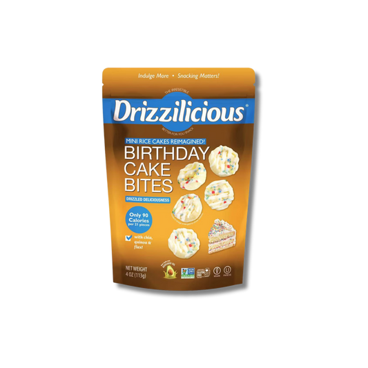 Drizzilicious Rice Cakes - Birthday Cake Bites 4oz