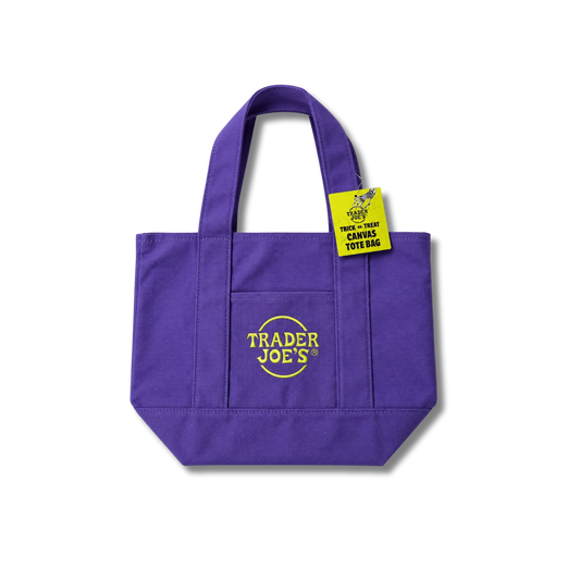Trader Joe's Mini Halloween Tote Bag - Purple