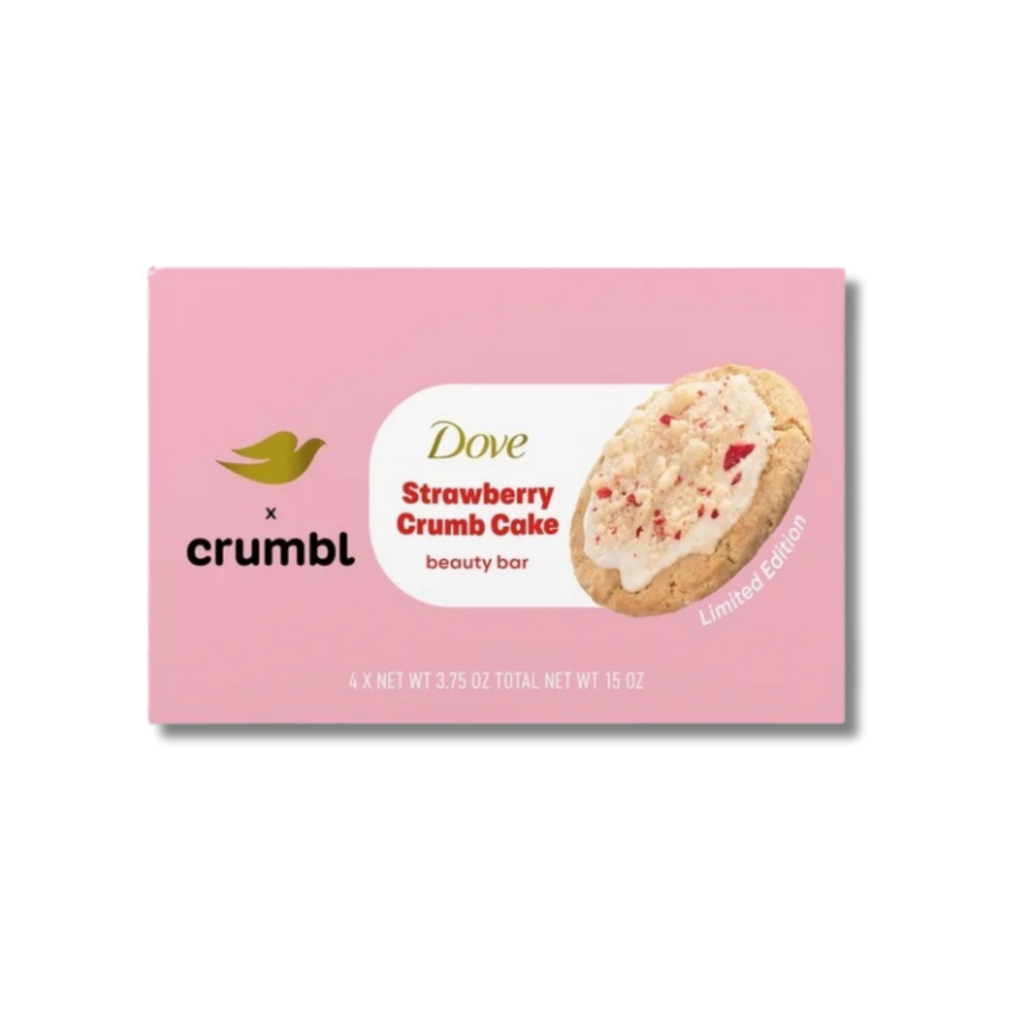 Dove Crumbl Beauty Bar - Strawberry Crumb Cake Single Bar Soap