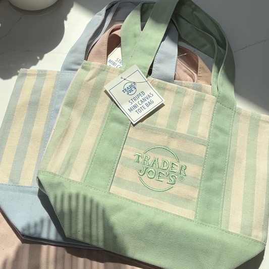 Trader Joe's Mini Pastel Tote Bag