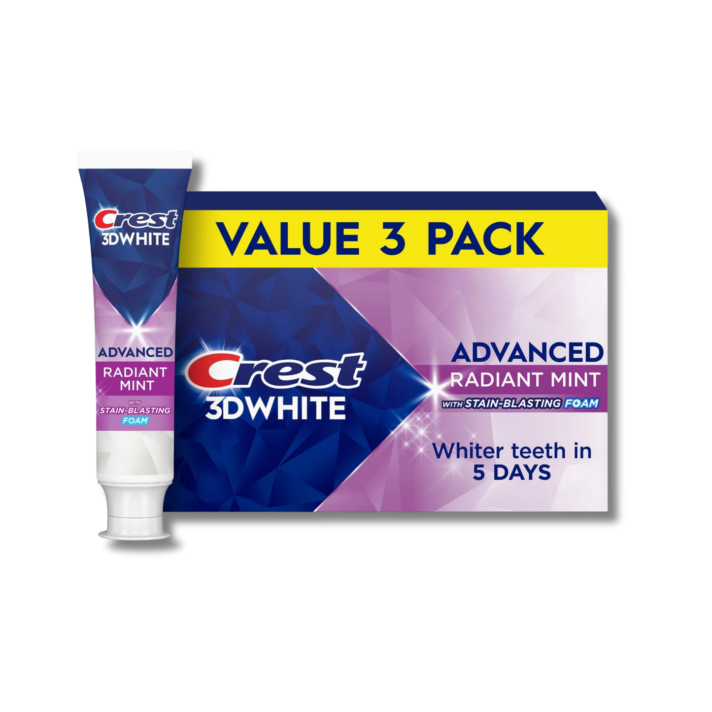 Crest 3D White Advanced Teeth Whitening Toothpaste - Radiant Mint (3 pack)