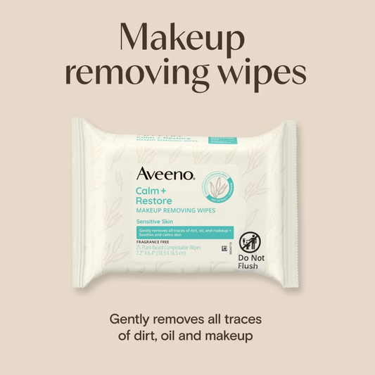 Aveeno Calm & Restore Nourishing Makeup Removal Wipes