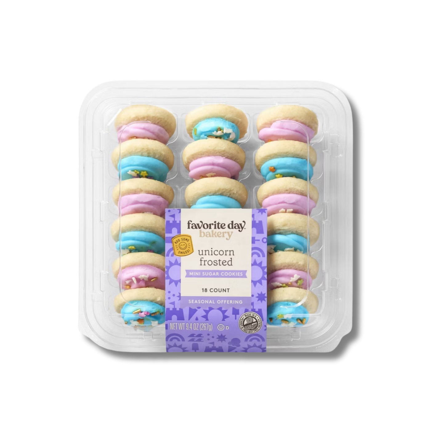 Favourite Day Mini Sugar Cookies - Unicorn Sprinkles