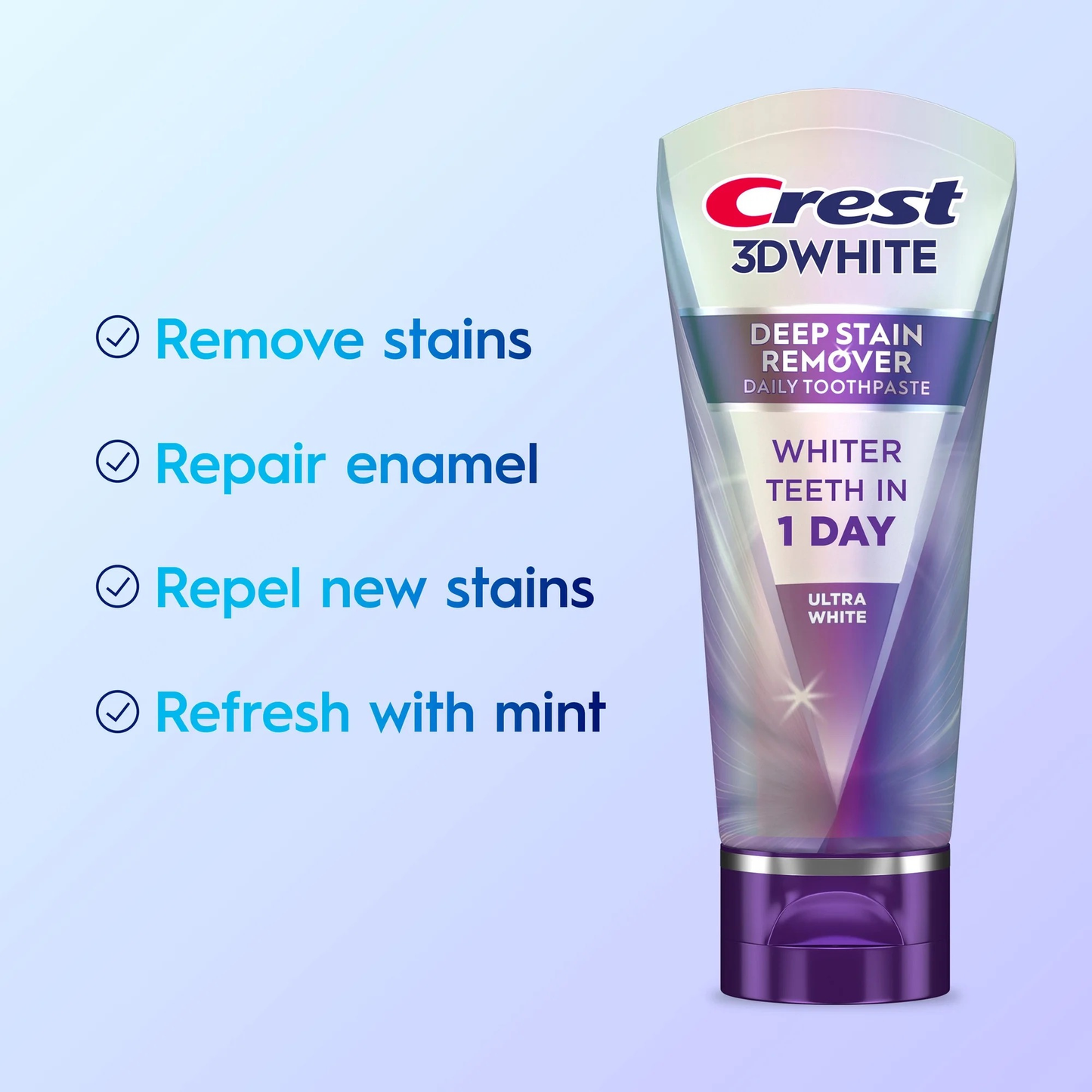 Crest 3D White Deep Stain Remover Daily Toothpaste - Ultra White 2.1oz