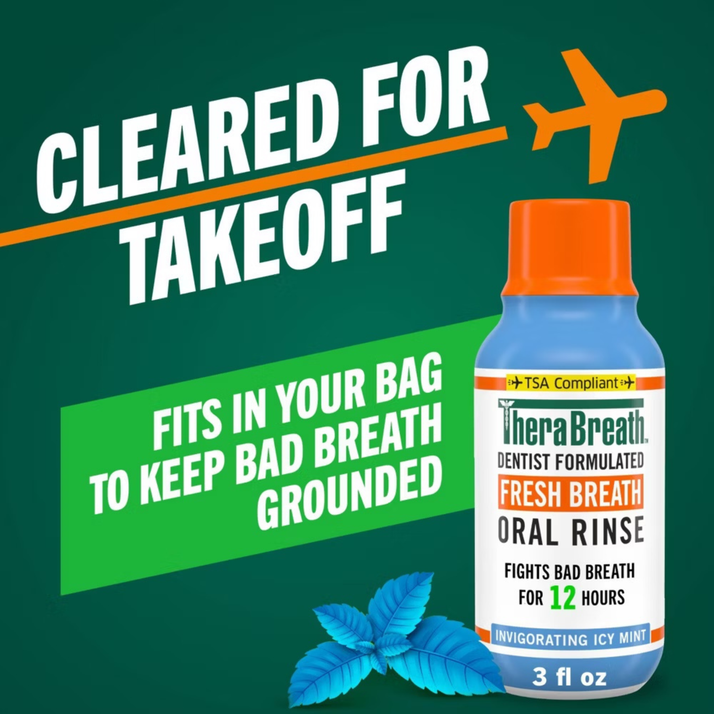 TheraBreath Mouthwash Mini - Icy Mint